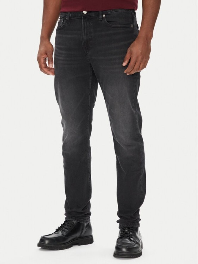 Calvin Klein Jeans Jeansy LV04RB754G Czarny Slim Fit