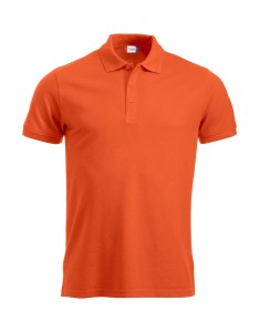 clique Polo Manhattan — klasyka z detalem jacquard – blood orange