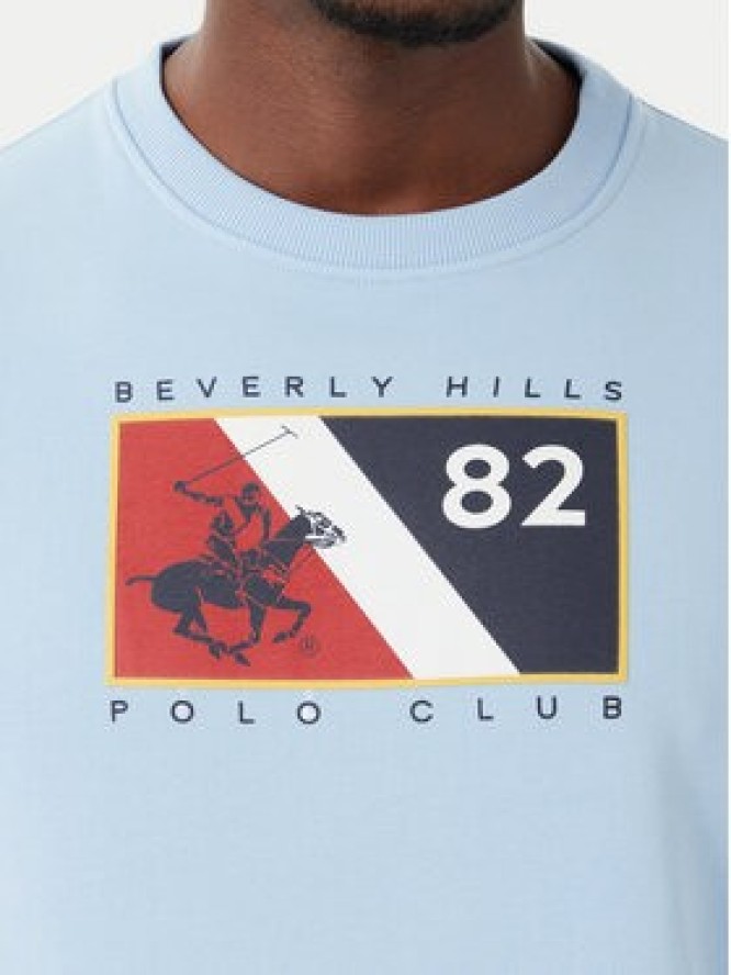 Beverly Hills Polo Club Bluza M6339T Niebieski jasny Regular Fit