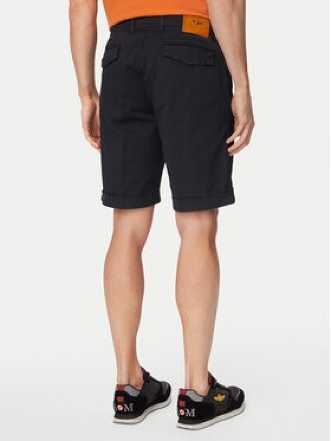 Aeronautica Militare Szorty materiałowe 261BE0278UCT04292 Granatowy Regular Fit