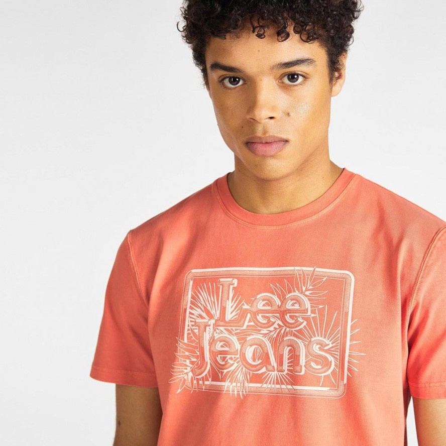 T-SHIRT MĘSKI LEE FLORAL GRAPHIC TEE PAPRIKA L60KETNI 112113397