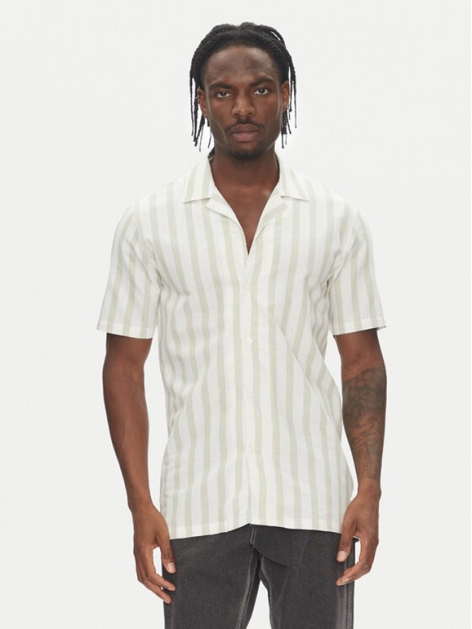 Lindbergh Koszula 30-203321 Beżowy Relaxed Fit