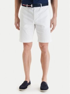 Tommy Hilfiger Komplet szorty i pasek Denton MW0MW42349 Biały Slim Fit