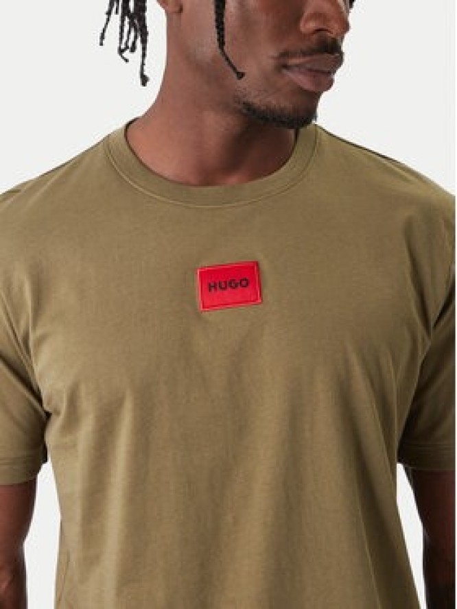 HUGO T-Shirt Diragolino 50447978 Zielony Regular Fit