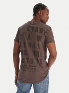 G-Star Raw T-Shirt Text Back D25971-2653 Niebieski Relaxed Fit
