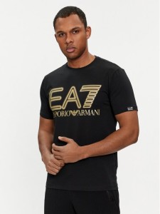 EA7 Emporio Armani T-Shirt 7M001106 AF10373 MC004 Czarny Regular Fit