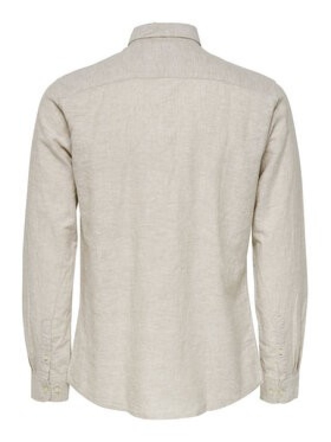 Only & Sons Koszula Caiden 22012321 Beżowy Slim Fit