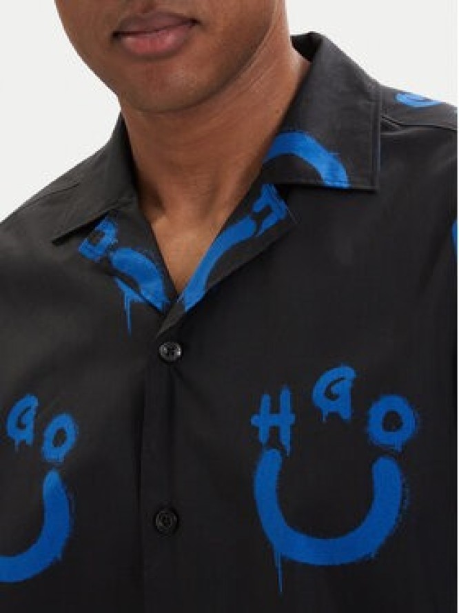 HUGO Koszula Eligino 50561691 Czarny Relaxed Fit