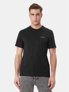 Calvin Klein T-Shirt Micro Logo LV04LC255G Czarny Regular Fit