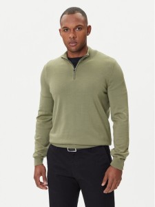 BOSS Sweter Ebenji 50528300 Zielony Regular Fit