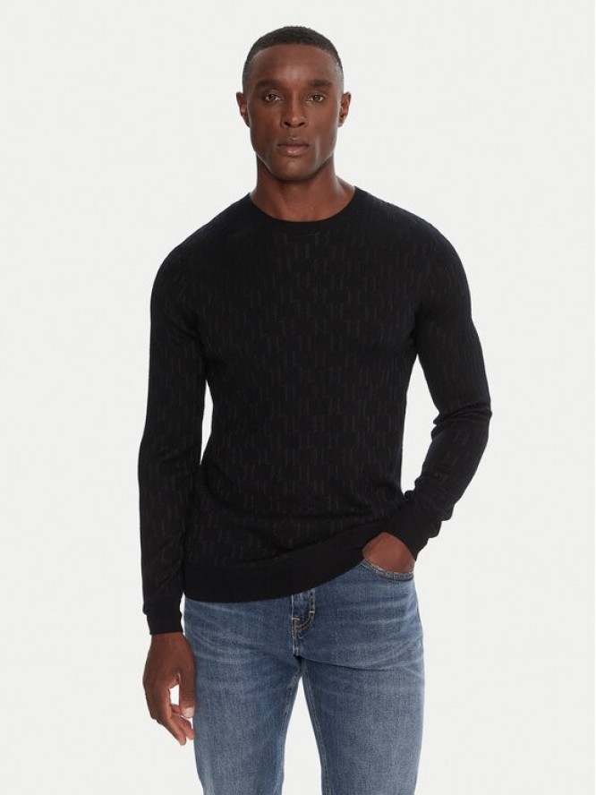 KARL LAGERFELD Sweter 655018 554302 Czarny Regular Fit