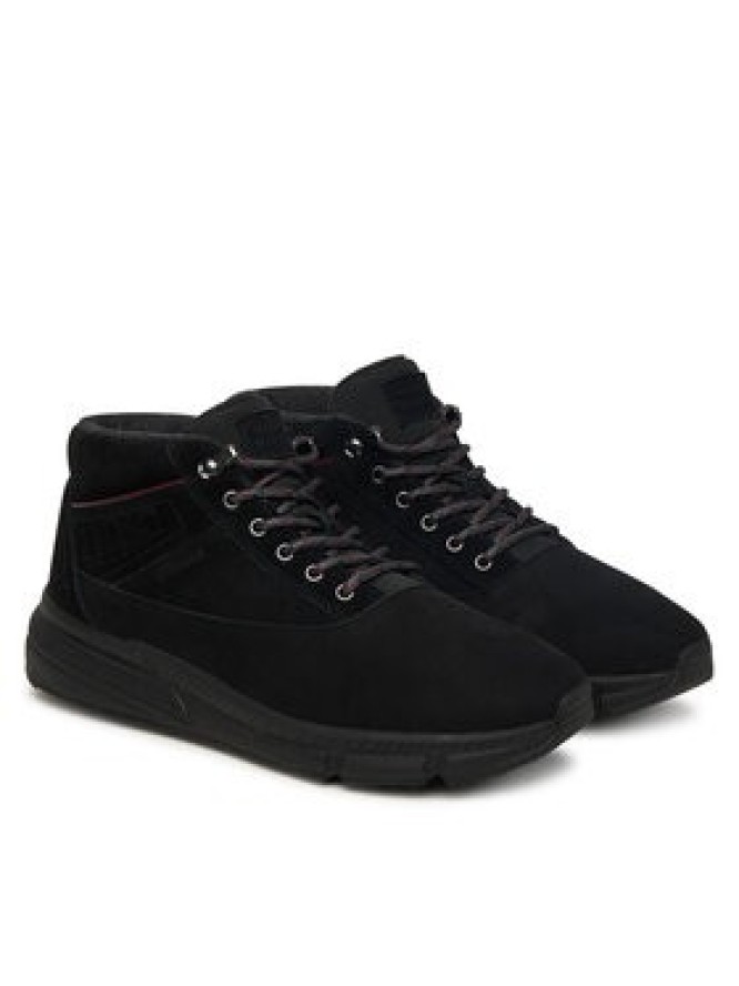Tommy Hilfiger Trzewiki Hilfiger W Nbk Sde Hybrid Boot FM0FM05609 Czarny
