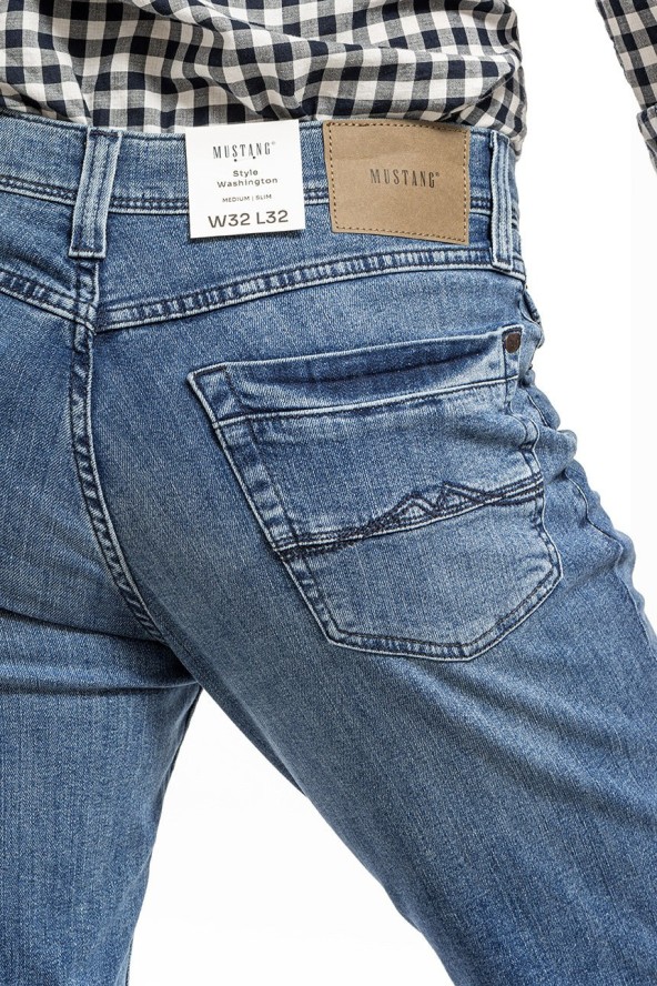 MUSTANG WASHINGTON MĘSKIE SPODNIE JEANSOWE JEANSY DENIM BLUE 1013944 5000 313