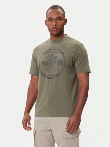 Napapijri T-Shirt S-Bald NP0A88SF Zielony Regular Fit