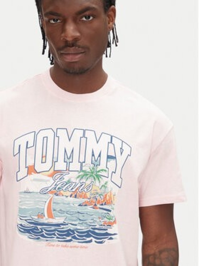 Tommy Jeans T-Shirt Arch Sailing DM0DM21867 Różowy Relaxed Fit