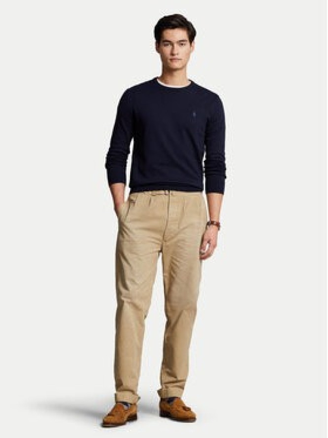 Polo Ralph Lauren Sweter Ls Sf Cn Pp 710684957001 Granatowy Slim Fit