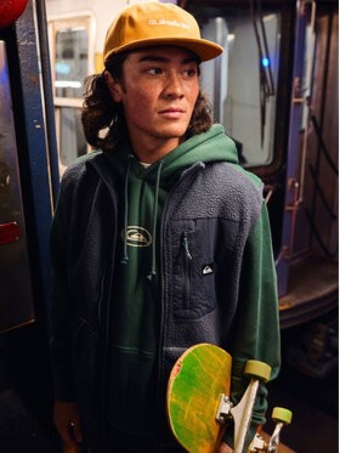 Quiksilver Bluza Salt Water Graphic EQYFT05126 Zielony Regular Fit