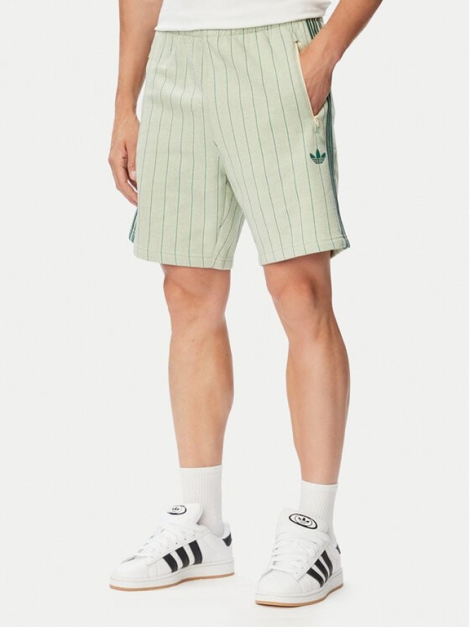 adidas Szorty sportowe Pinstripes KT4328 Kremowy Regular Fit