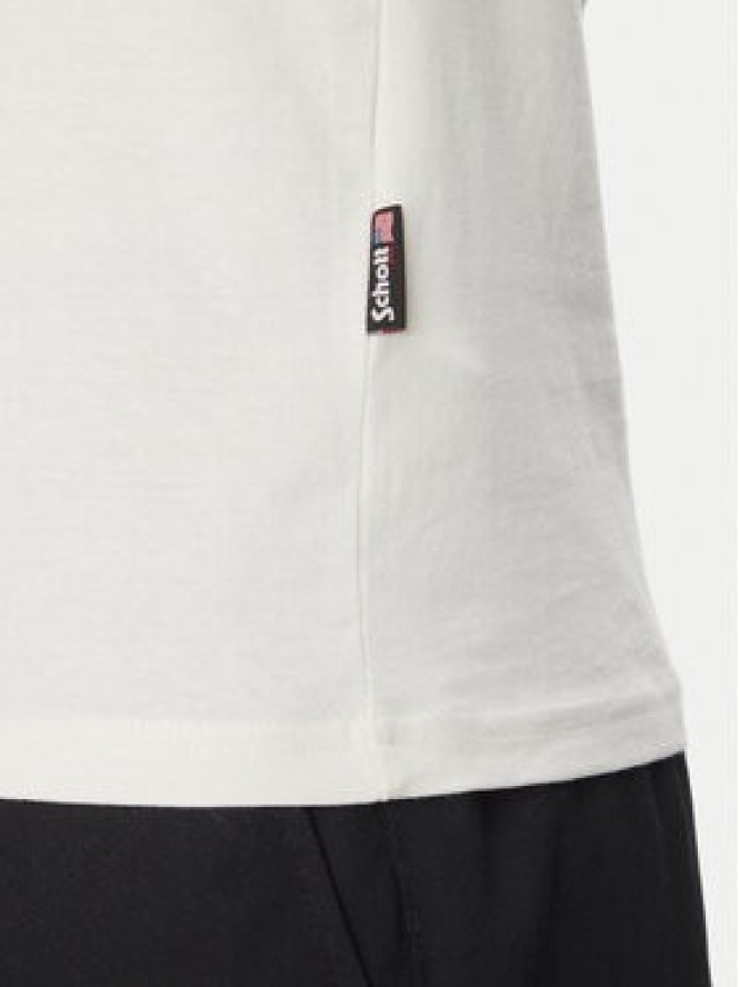 Schott NYC T-Shirt Tsstuarts Biały Standard Fit