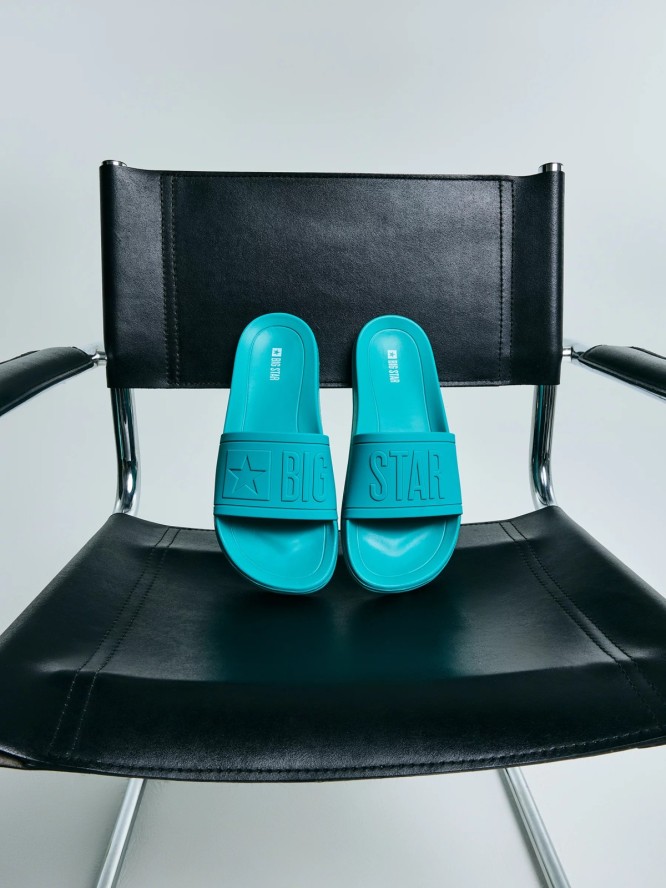 Klapki męskie plażowe zielone RR174A070 301