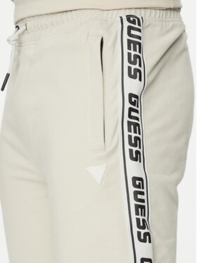 Guess Spodnie dresowe Z2YB19 K6ZS1 Écru Regular Fit