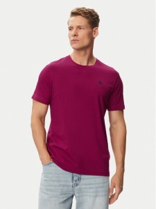 Beverly Hills Polo Club T-Shirt P-SS26M-TS41740 Bordowy Regular Fit