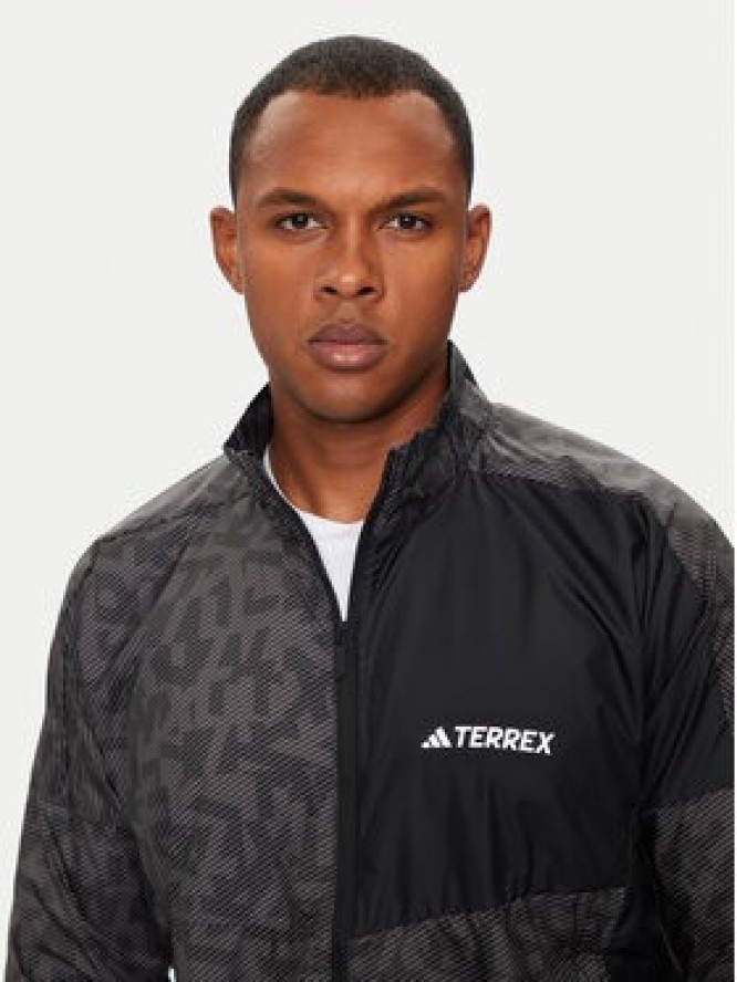 adidas Kurtka do biegania Terrex Trail Running IN6726 Szary Regular Fit