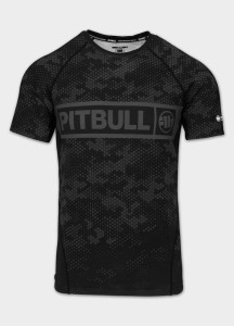 Męska Koszulka Rashguard PITBULL treningowa techniczna HEX CAMO HILLTOP