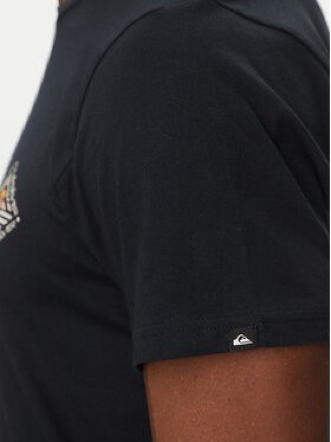 Quiksilver T-Shirt EQYZT08038 Czarny Regular Fit