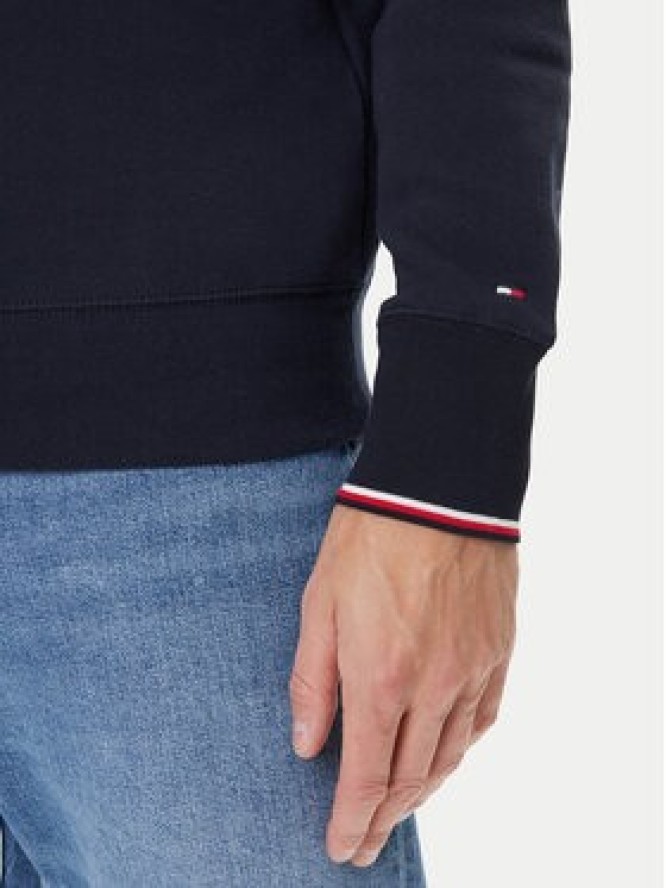 Tommy Hilfiger Bluza Small Logo MW0MW37471 Granatowy Regular Fit