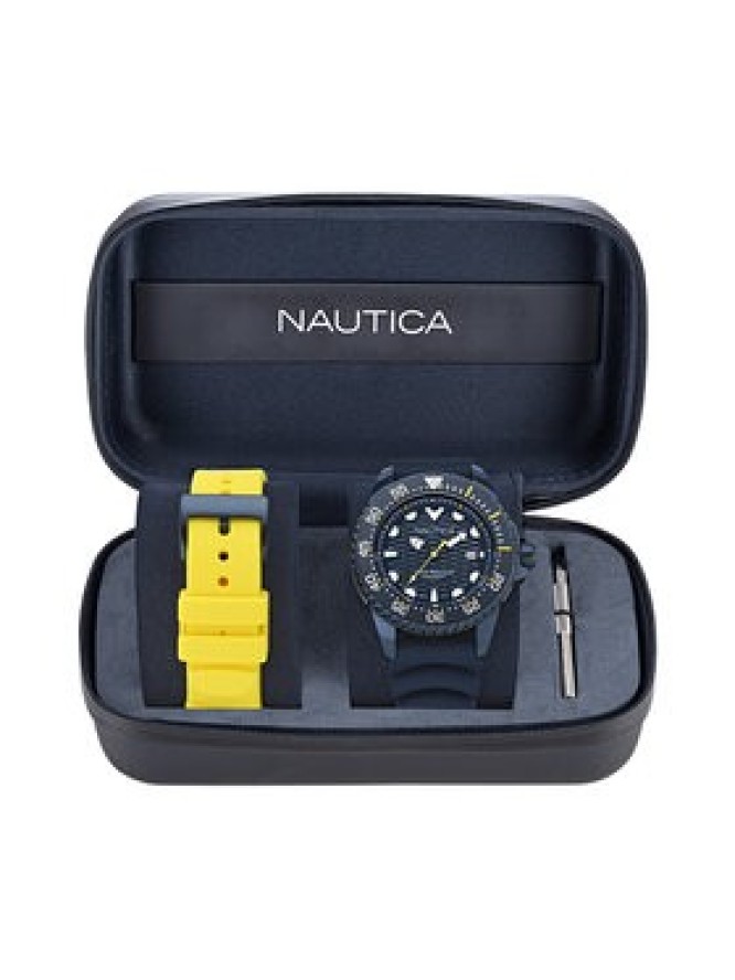 Nautica Zegarek Sporty SET NAPSDS506 Granatowy