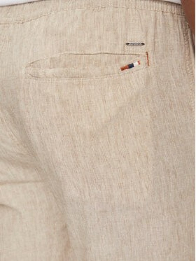 INDICODE Spodnie materiałowe Vitaly 60-332 Beżowy Regular Fit