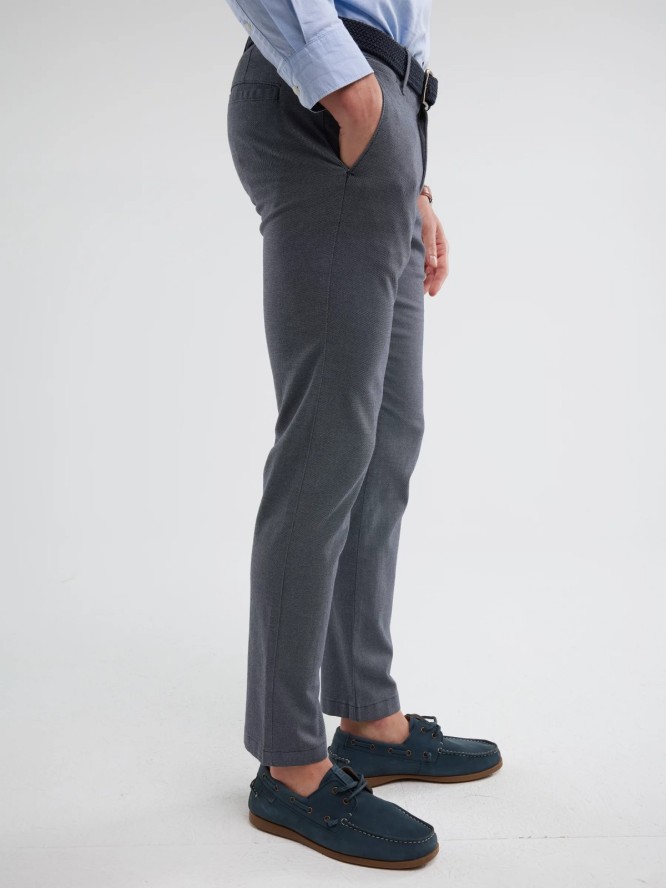 Spodnie męskie chinosy niebieskie Erhati 402