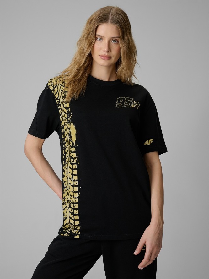 4F T-shirt regular z nadrukiem uniseks 4F x Bartosz Zmarzlik - czarna L