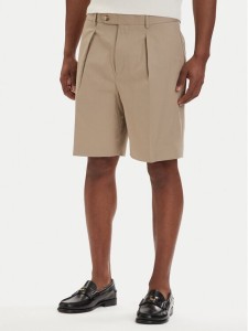 Tommy Hilfiger Szorty materiałowe Smart Casual MW0MW42670 Beżowy jasny Relaxed Fit