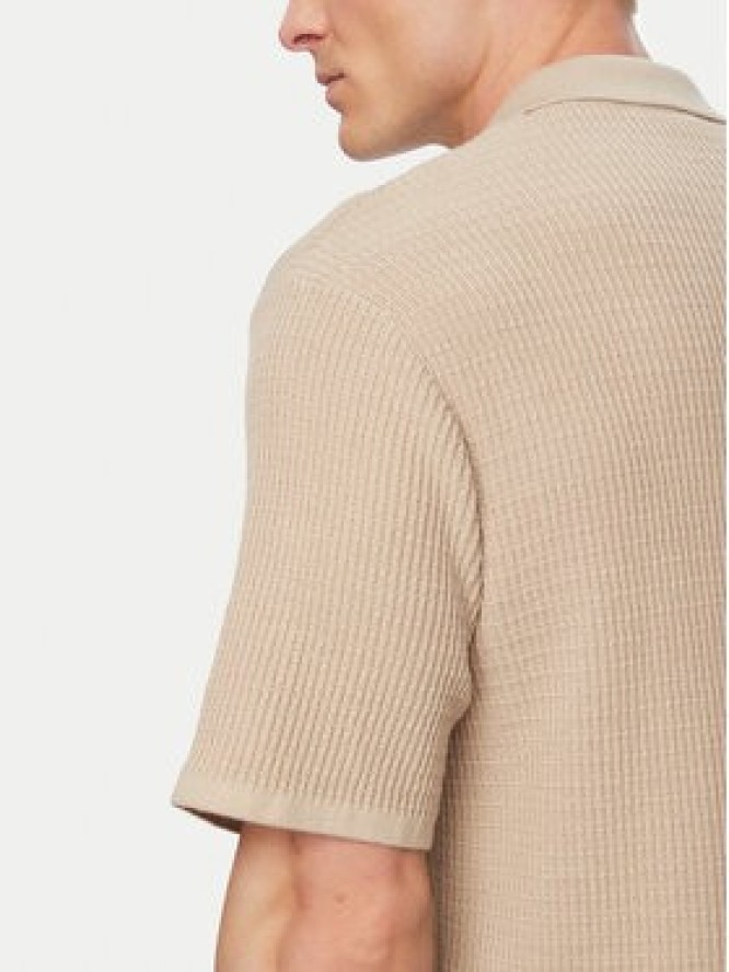 Jack & Jones Koszula Montauk 12293584 Beżowy jasny Relaxed Fit