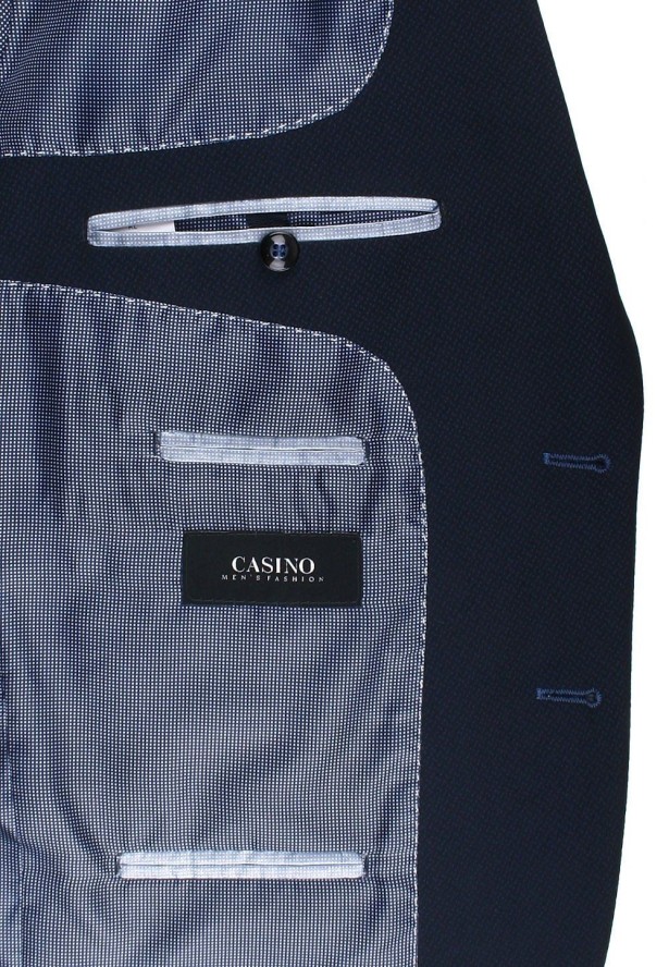 Granatowy Garnitur na Studniówkę lub Wesele - Taliowany - Casino