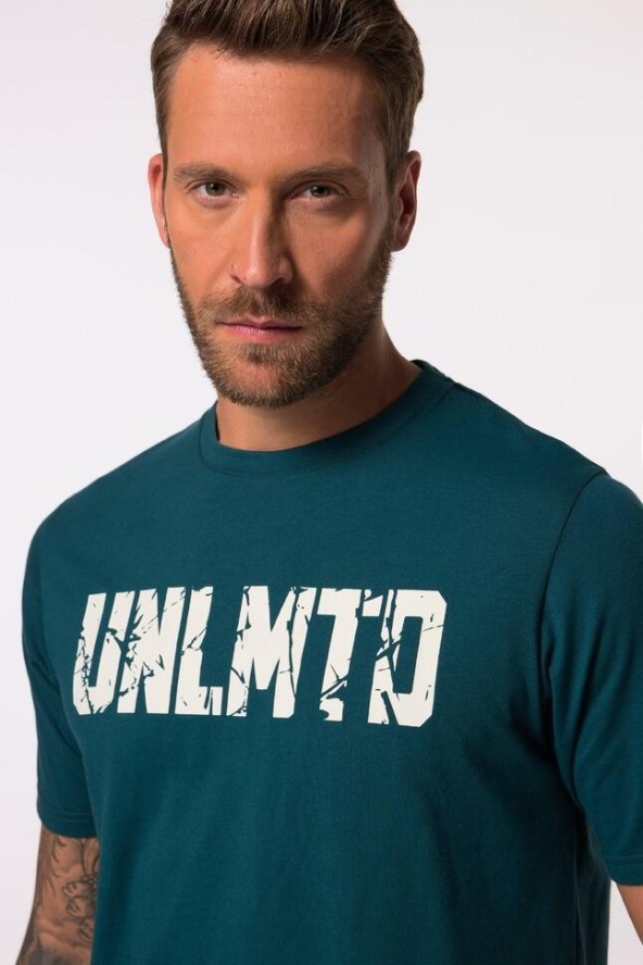 Męski T-shirt rękaw 1/2 fitness nadruk UNLMTD szybkoschnący do roz. 7 XL