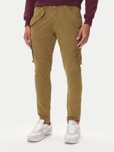 Alpha Industries Spodnie materiałowe Combat 126215 Zielony Slim Fit