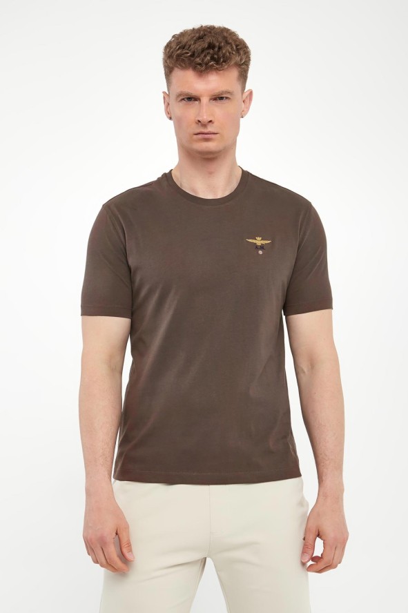 T-shirt męski z logo AERONAUTICA MILITARE