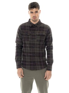 Leone 1947 Vintage Dept. Męska koszula flanelowa z dużym nadrukiem logo