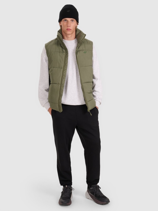 4F Bezrękawnik puchowy z wypełnieniem syntetycznym męski - khaki M