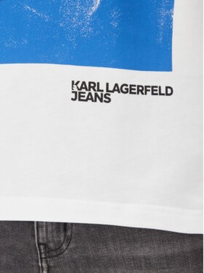 Karl Lagerfeld Jeans T-Shirt A2M17036 Biały Regular Fit