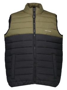 Pepe Jeans Kamizelka pikowana w kolorze czarno-oliwkowym rozmiar: S