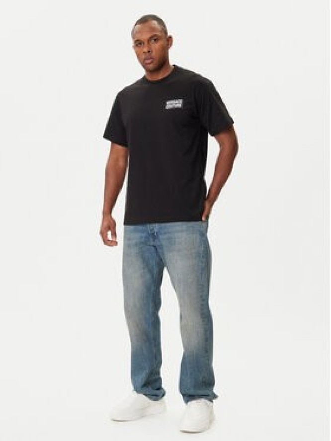 Versace Jeans Couture T-Shirt 79GAHP10 CJ01P Czarny Regular Fit