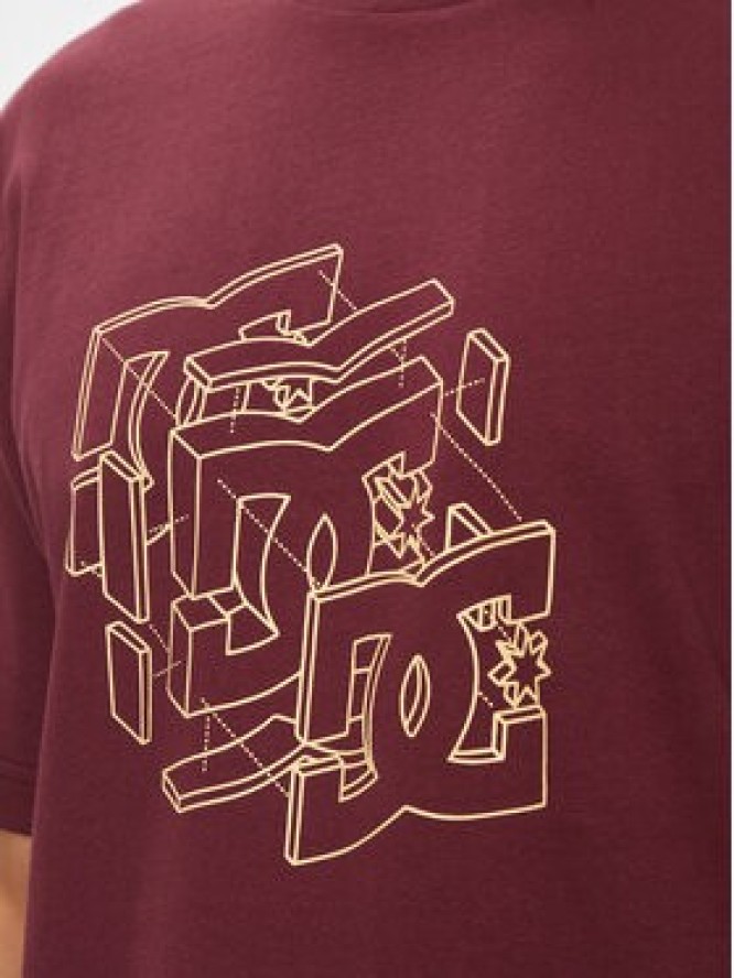 DC Shoes T-Shirt Rebuild Hss ADYZT05337 Bordowy Regular Fit