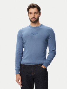 Guess Sweter M6YR12 Z0917 Niebieski Regular Fit