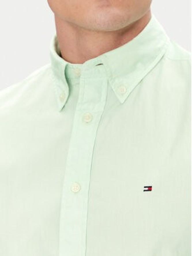 Tommy Hilfiger Koszula MW0MW37550 Zielony Regular Fit