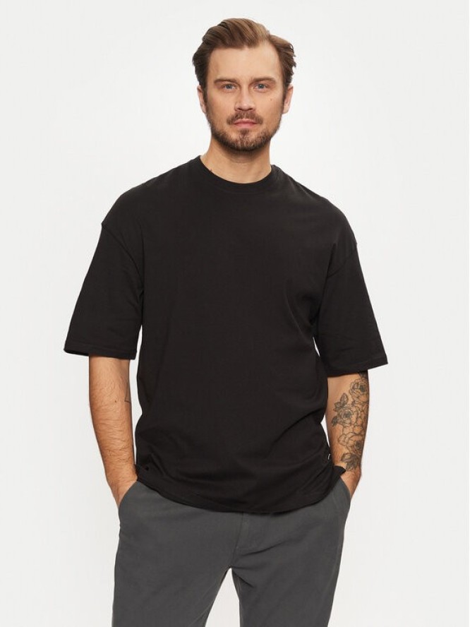 Jack & Jones T-Shirt Charge 12259975 Czarny Oversize
