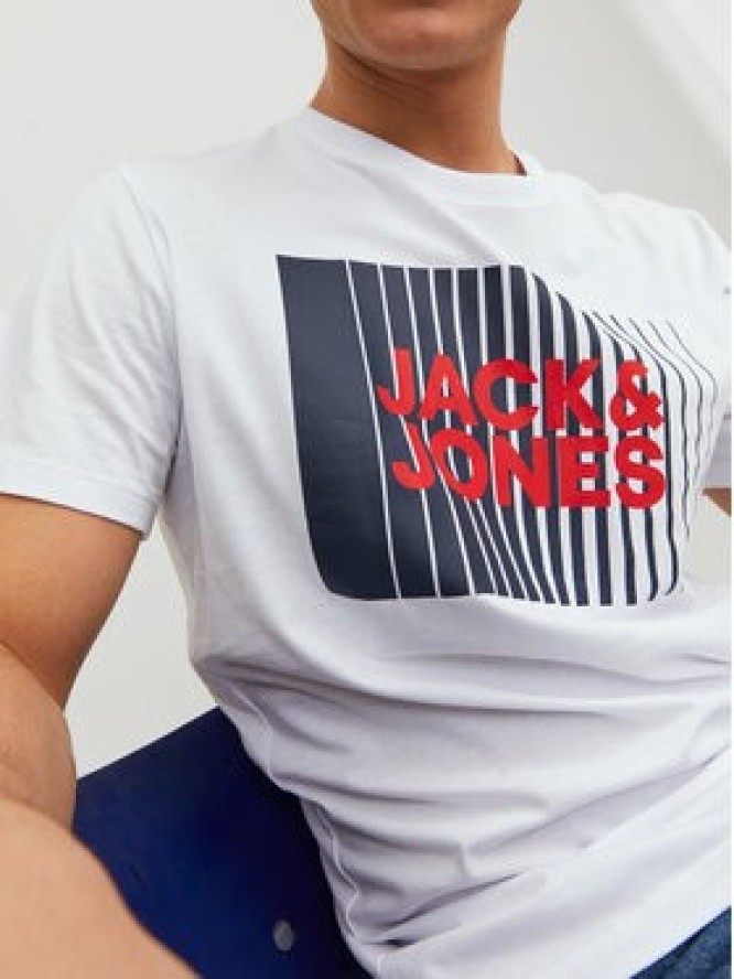 Jack & Jones T-Shirt Corp 12233999 Biały Standard Fit